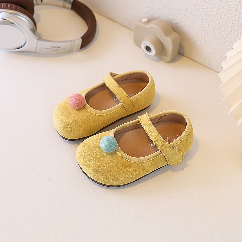 Customizable cute cartoon birkenstock-style shoes for little girls - korean fashion princess shoes, soft sole moccasins, cloth shoes, baby single shoes