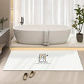 Diatomaceous earth bath mat - winter home bathroom entrance rug - bathroom carpet - shower mat - absorbent & non-slip