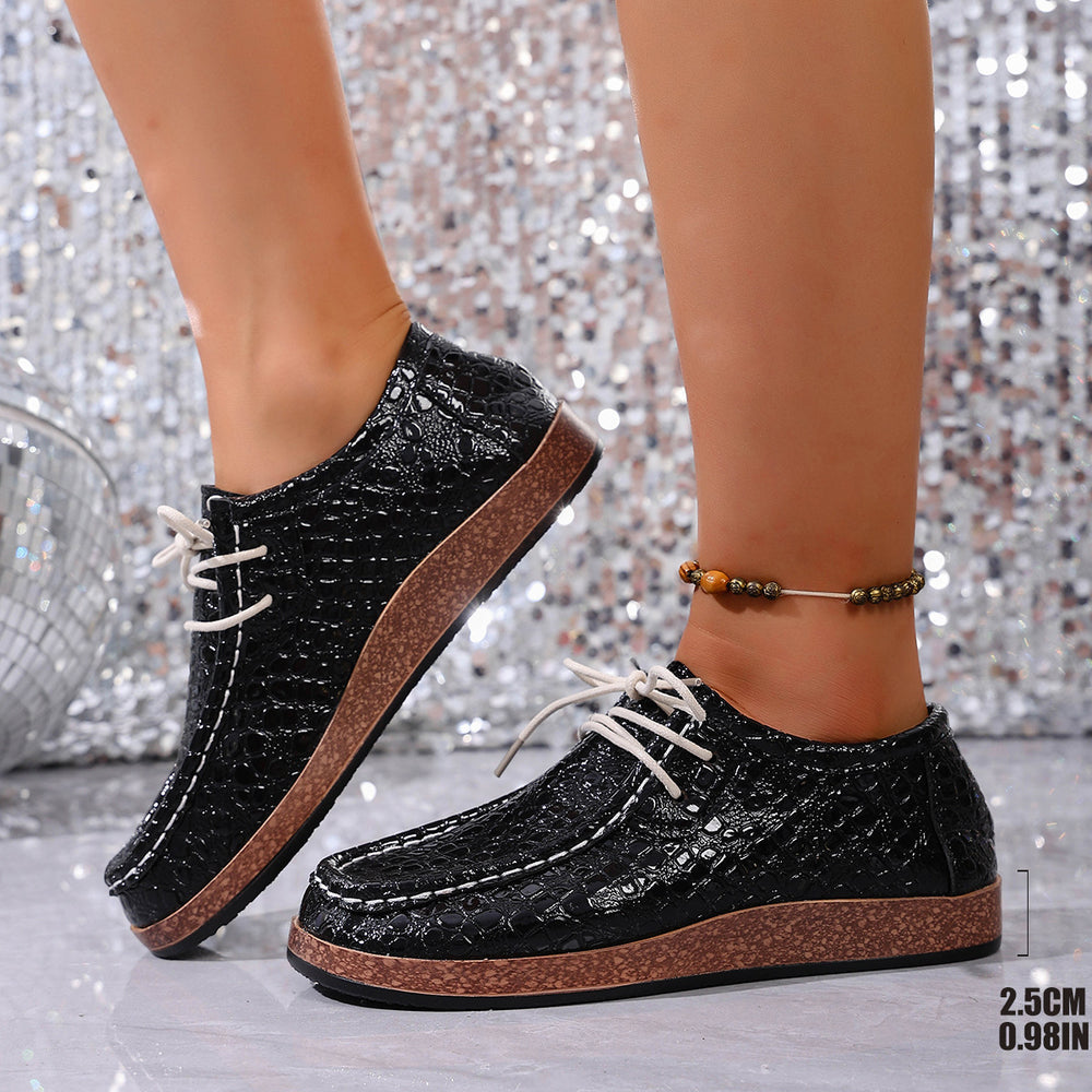 eleganceelegantexportplus sizenational styletie backflats women's low-top fairy leatherflats cross-border wholesale