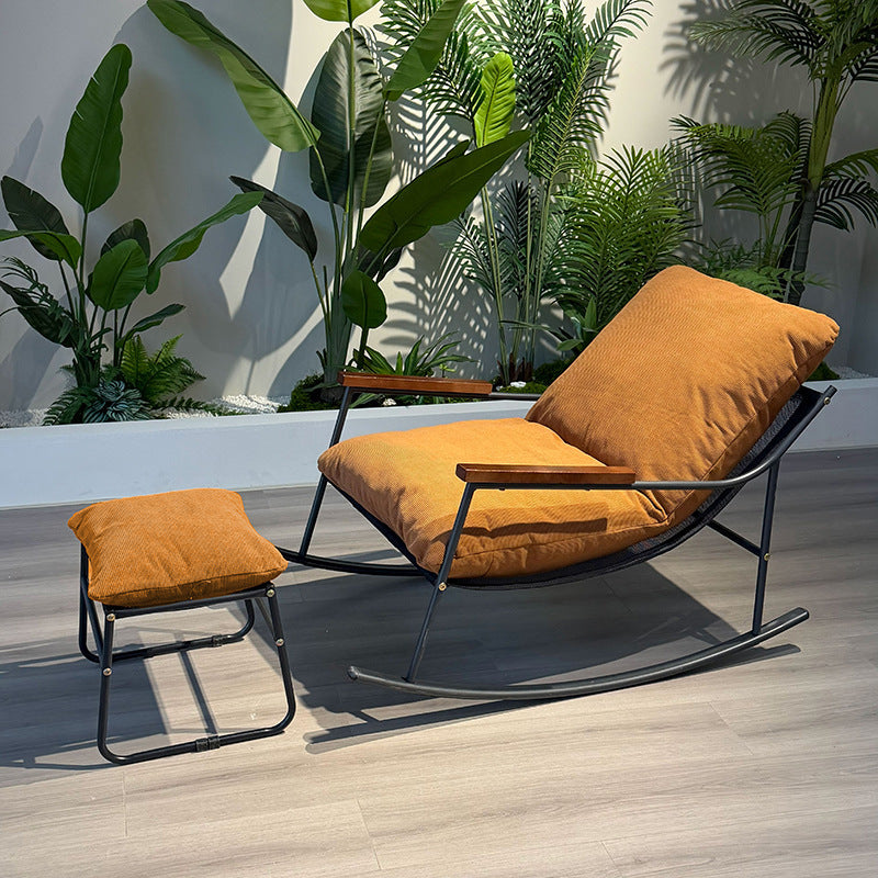 Rocking chair retro style living room sofa chair adult lounge chair lazy sofa balcony casual rocking chair leisure chair