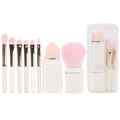 New 8-in-1 square makeup brush set - mini travel size, portable, retractable blush brush, eyeshadow brush, and makeup brush set