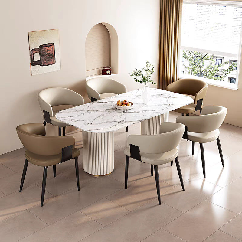 For homerestaurantscandinavian dining table and chair modern casual back chair hotel negotiation stool italian back dining chair