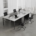 Modern minimalist desk and chair set - available in 2, 4, or 6 seater configurations - office furniture for employees and workstations