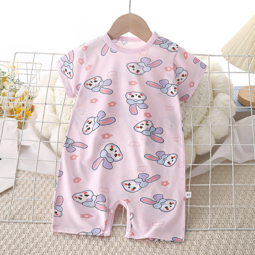 Kids' summer short-sleeve romper, newborn bodysuit, infant cotton onesie, baby boy and girl playsuit