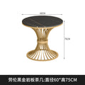 Lauren black gold slate table round (diameter 60cm)
