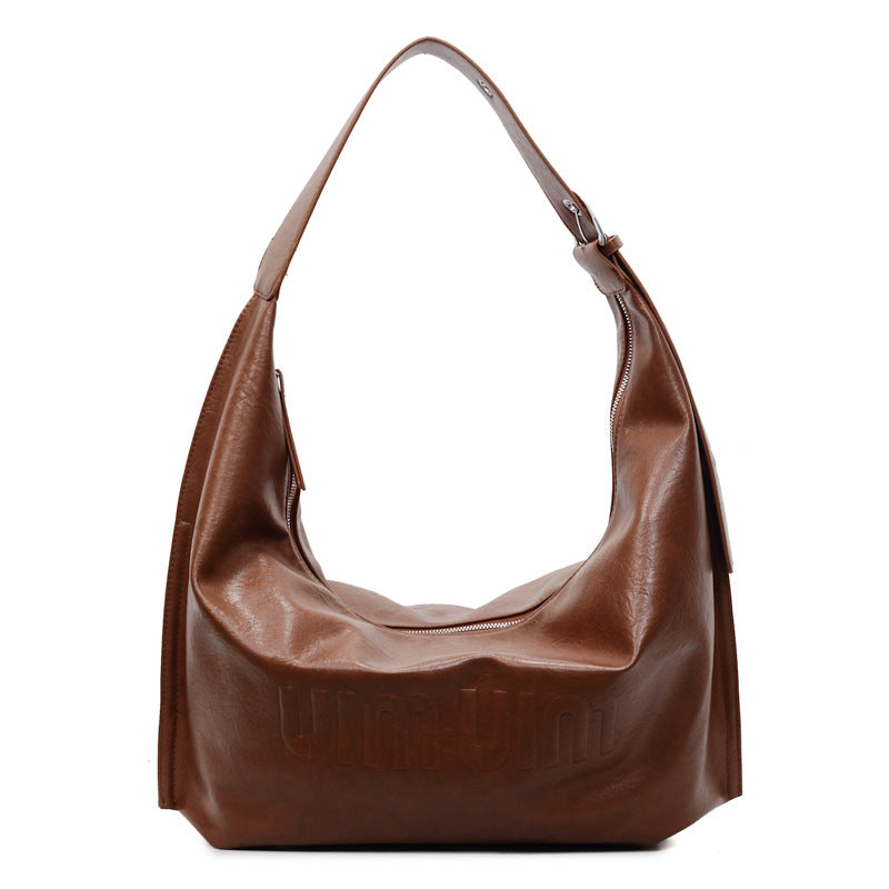 Large capacity tote bag women's 2025 new work clothingeasiest for match underarm bag niche styleretroclassy light luxury shoulder bag