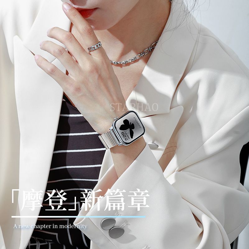2025 new smartwatch for women, stainless steel band, bluetooth phone, fashionable multifunctional square niche electronic bracelet