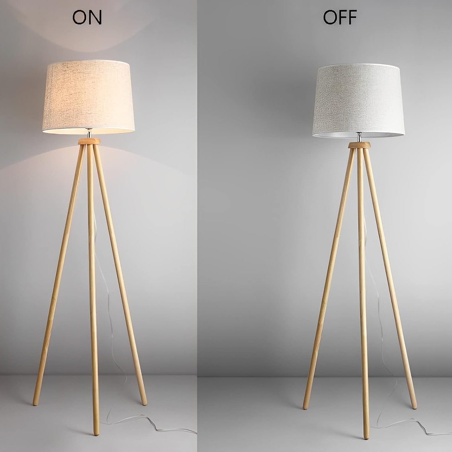 Cross-border floor lamp living room high-end bedroom cloth cover vertical table lamp wooden tripod floor atmosphere lamp customization