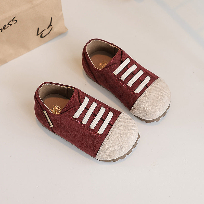 ins儿童板鞋2025春秋季新款韩版女童软底学步鞋男童防滑休闲板鞋