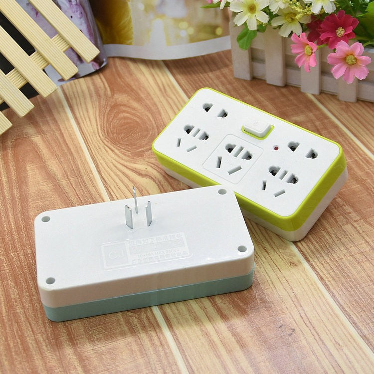 Source factory first turn porous pure copper conversion socket, power supply USB power strip board dormitory independent switch socket