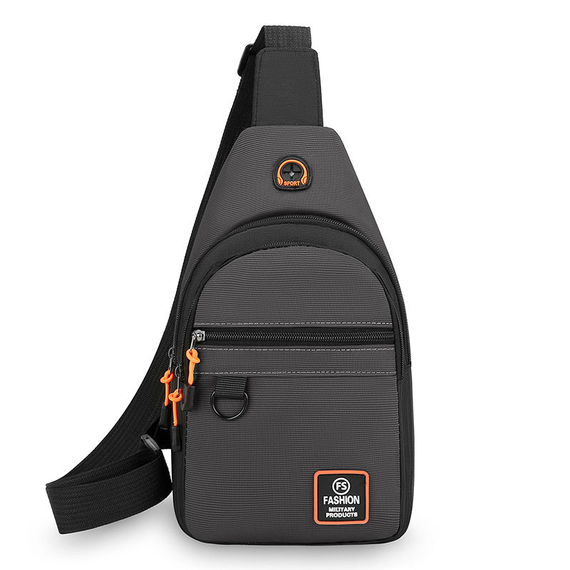 Cross-border Oxford cloth men's breast bag Japanese versatile shoulder messenger bag casual backpack small satchel outdoor sports bag