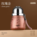 Titanium-covered yuanbao gourd thermos cup fulu cup tea water separation three-drink thermos water cup stew tea cup thermos cup tea set