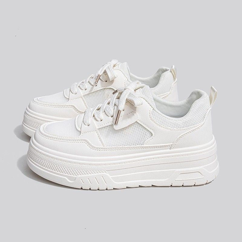 Best sellingeasiest for matchplatform shoeswhite shoes women's spring summerniche stylethick sole sneakers2026new arrivalheight increasingcasualsneakers