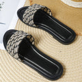 One-line slip-on slippers for women 2025outwear women's sandals exportplus sizek-style beach rhinestone women's slippers