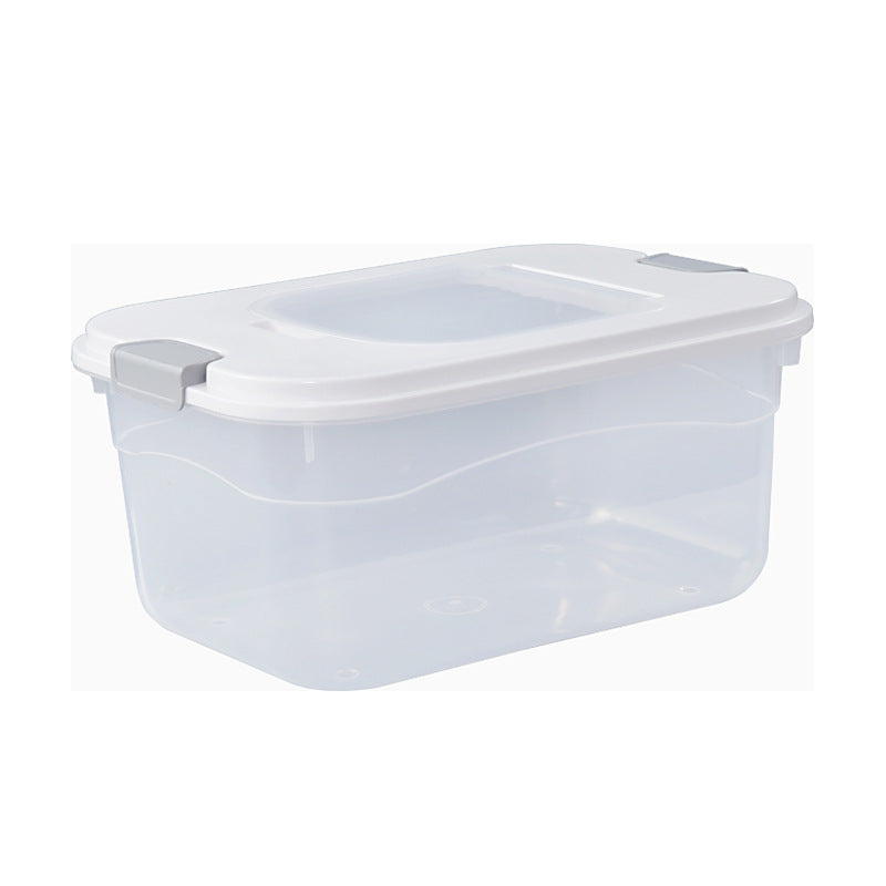 Kitchen rice storage bucket 12.5 kg Japanese sealed rice bucket Transparent household insect-proof rice box 20 kg rice tank storage bucket
