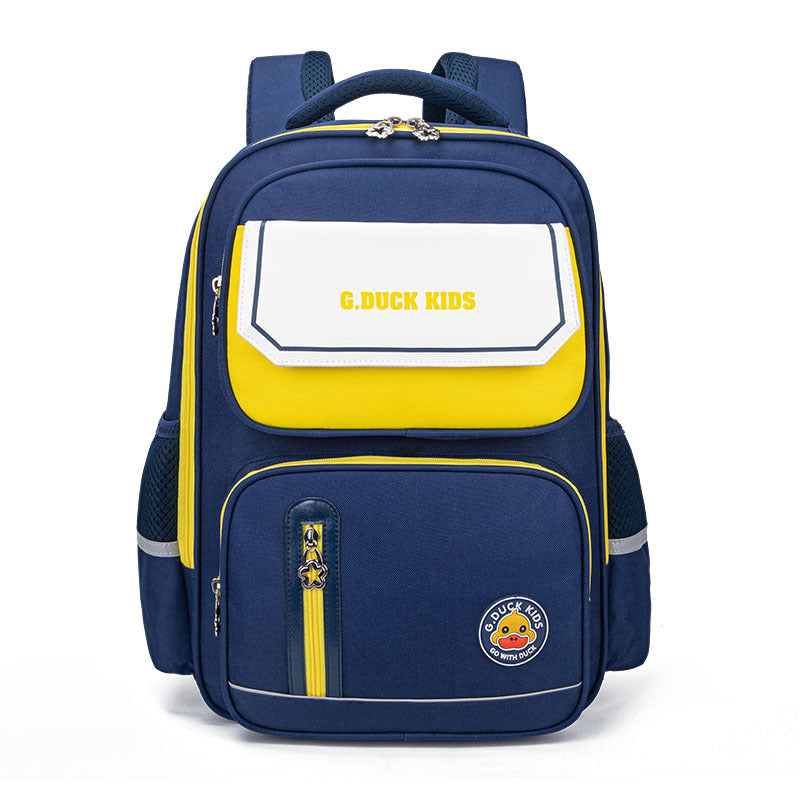 New authentic little yellow duck backpack - elementary school backpack for grades 1-6 - lightweight, spine-protecting, minimalist kids' backpack