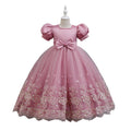 Export-quality girls' satin lace patchwork princess dress - new arrival for girls' banquets and parties - in stock