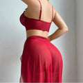 new sexy lingerie fishbone sexy temptation see-through mesh push-up lingerie suit for women
