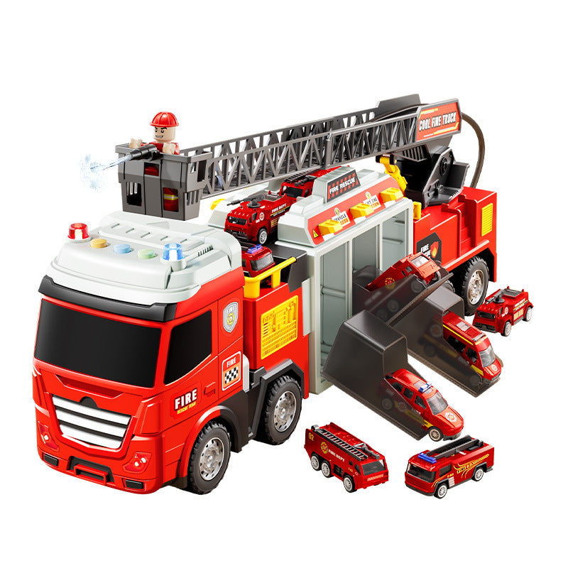 New multi-functional rescue fire truck ride-on car - realistic alloy model - toy for boys and girls - birthday gift