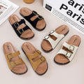 2026 new french retro chunky platform double buckle french anti-slip sandals and slippers for women, summer outdoor wear, export quality
