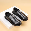 Men's genuine leather shoes - new trendy fashion business dress shoes - summer slip-on loafers - casual leather shoes