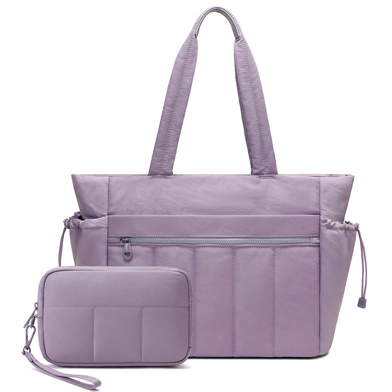 New Tote Bag Women's Handbag Lightweight Portable Travel Bag Quilted Shoulder Bag Casual Handbag