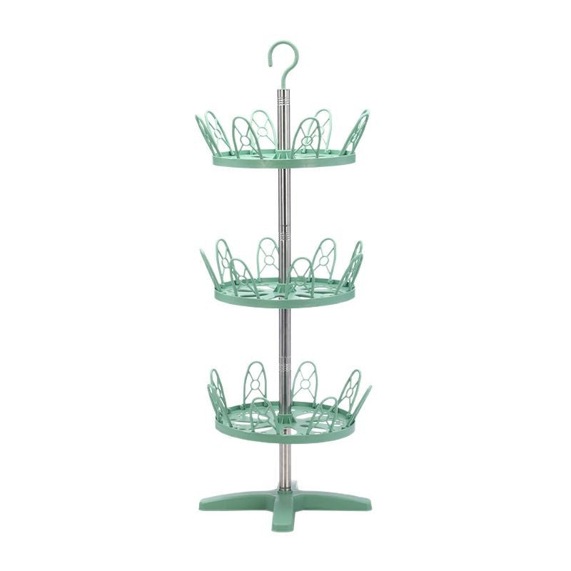 Shoe rack outdoor balcony multi-layer household simple slippers hanger rotating shoe rack floor drying shoe plastic drying rack