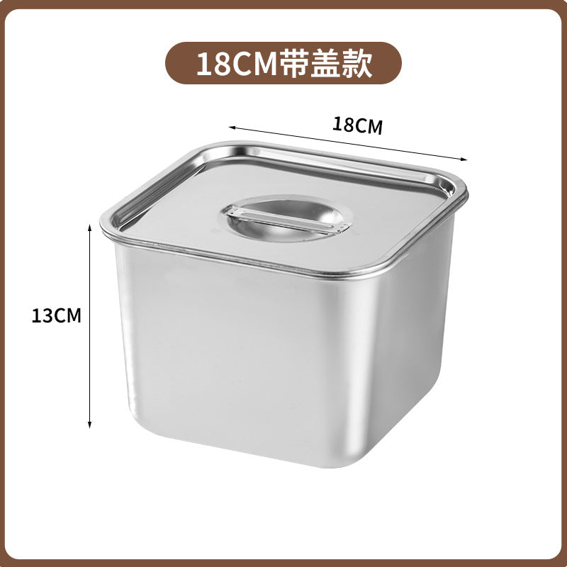 Manufacturer personalized milk tea small material basin jam bucket for home square with lid seasoning box flavor cup commercial seasoning basin wholesale