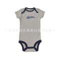 Export children's clothing baby clothes baby boy short-sleeved jumpsuit rompers boy summer clothing newborn triangle khaki