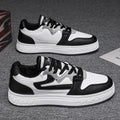 Men's winter shoes: breathable mesh sneakers for men, black and white versatile casual athletic leather shoes, white sneakers for men