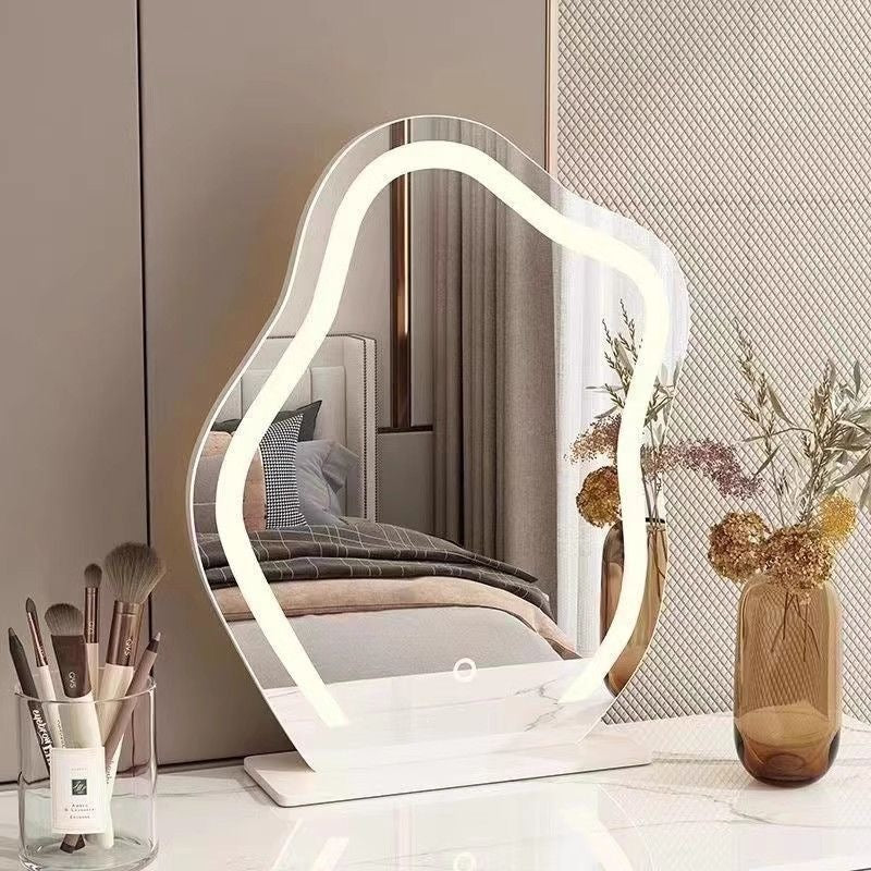 Cloud mirror desktop makeup mirror table led light bedroom dressing table smart light luxury light mirror with light