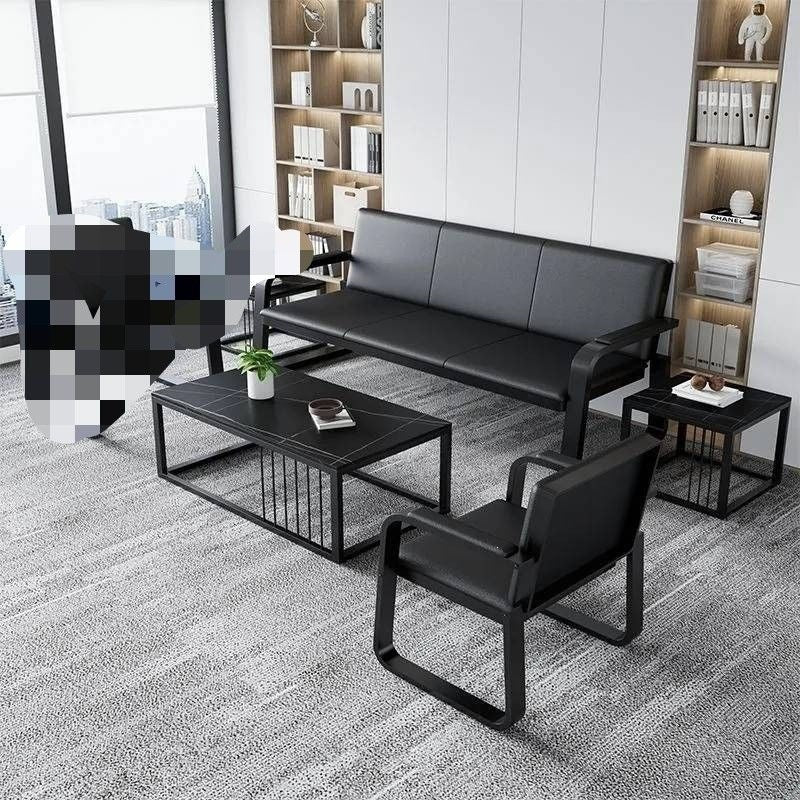 Reception sofa and coffee table set - minimalist style for waiting areas, lounges, and office spaces