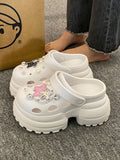 10cm thick sole eva clogs women's outwear heightened toe slippers women's new high heels women's sandals beach shoes