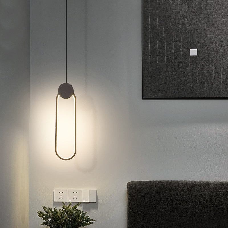 [Strict Selection] Bedside Chandelier Bedroom Simple Modern Long Line Small Chandelier Bar Background Wall LED Nordic Chandelier