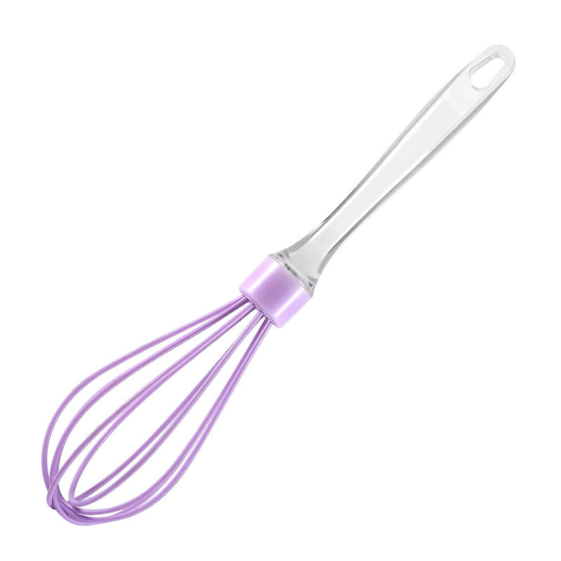 Factory direct 10inch transparent silicone whisk - manual egg beater, cream mixer, egg whisk tool