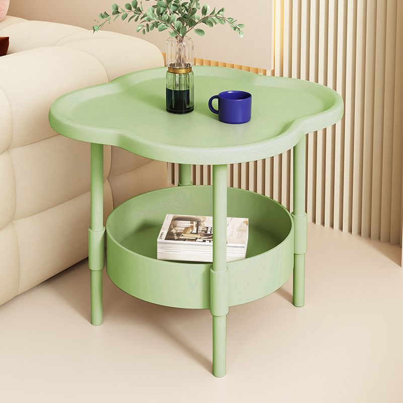 Cream style side table movable bedroom bedside table storage rack for home living room round table creative coffee table sofa side cabinet