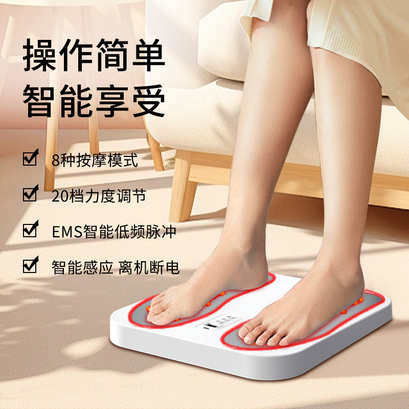 Pulse foot massage machine cross-border foot pad vibration multi-functional leg beauty machine hot compress fully automatic foot bottom massager