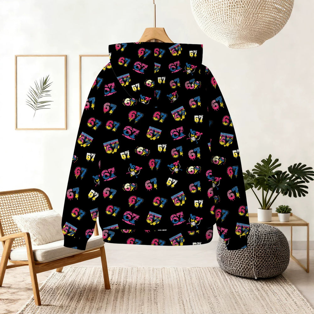 Kids' hoodie jacket, cross-border hot seller: cute cartoon print fashion zip-up hoodie for girls, dropshipping available