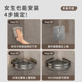 No-drill bathroom shelf - wall mounted corner basket for towels, soap, and more