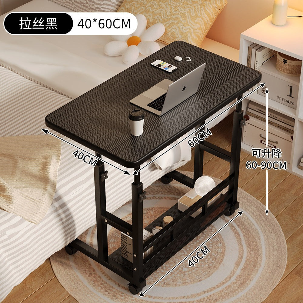 Bedside table with wheels casual small table bedroom for home student desk simple adjustable dormitory lazy computer desk