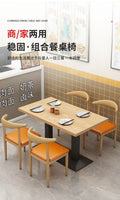 Thickened snack table and chair noodle shop hotel breakfast catering snail powder snack milk tea dessert shop barbecue table and chair combination