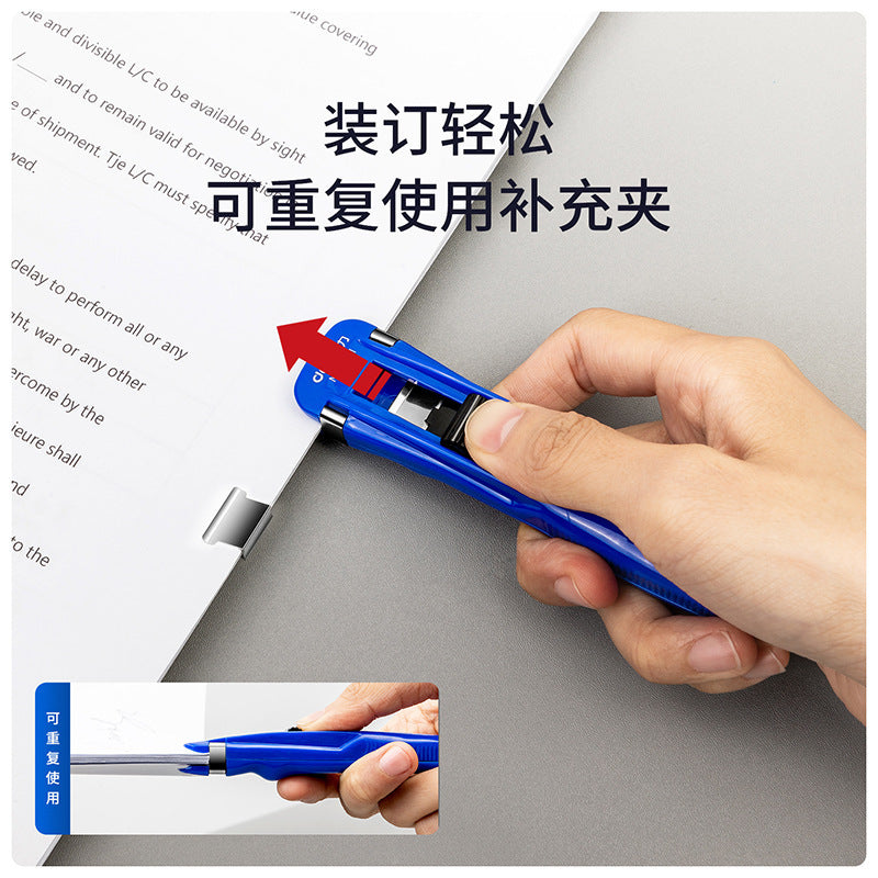 Deli 8591 Metal Push Clip Binding Machine Spare Supplementary Clip Push Clip Paper Clip Clip Set Wholesale
