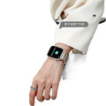 2025 new smartwatch for women, stainless steel band, bluetooth phone, fashionable multifunctional square niche electronic bracelet