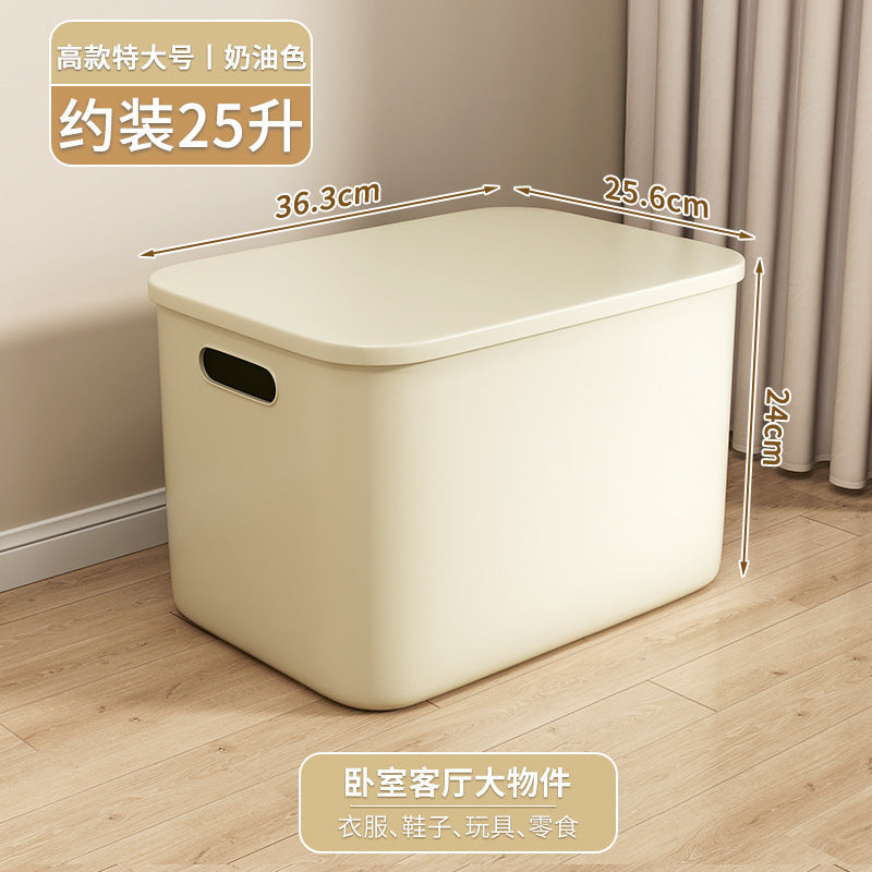 Cream Wind Storage Box Desktop Stationery Sundries Basket Toy Snack Organizing Box Portable Plastic Storage Box Wholesale