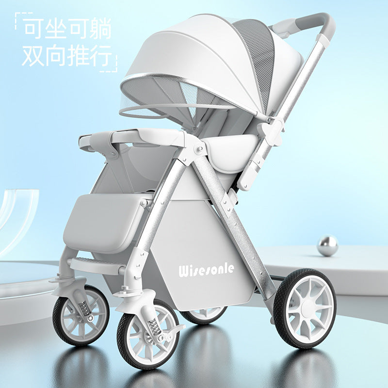 Baby stroller can sit or lie down high view lightweight foldable two-way stroller kids stroller walking baby wholesale