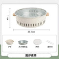 Outdoor camping style tea making by the stove zibo charcoal barbecue stove for home small multi-function smokeless barbecue grill heating stove