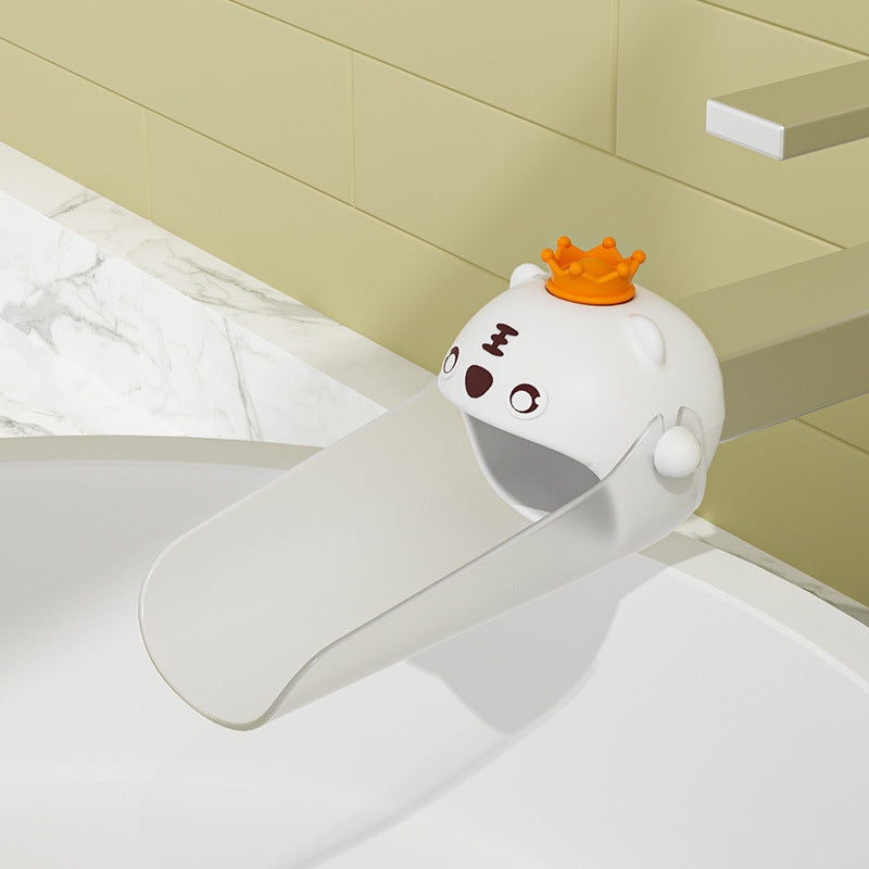 Factory direct: baby & kids silicone hand washing aid - anti-splash extended spout faucet extender for sinks