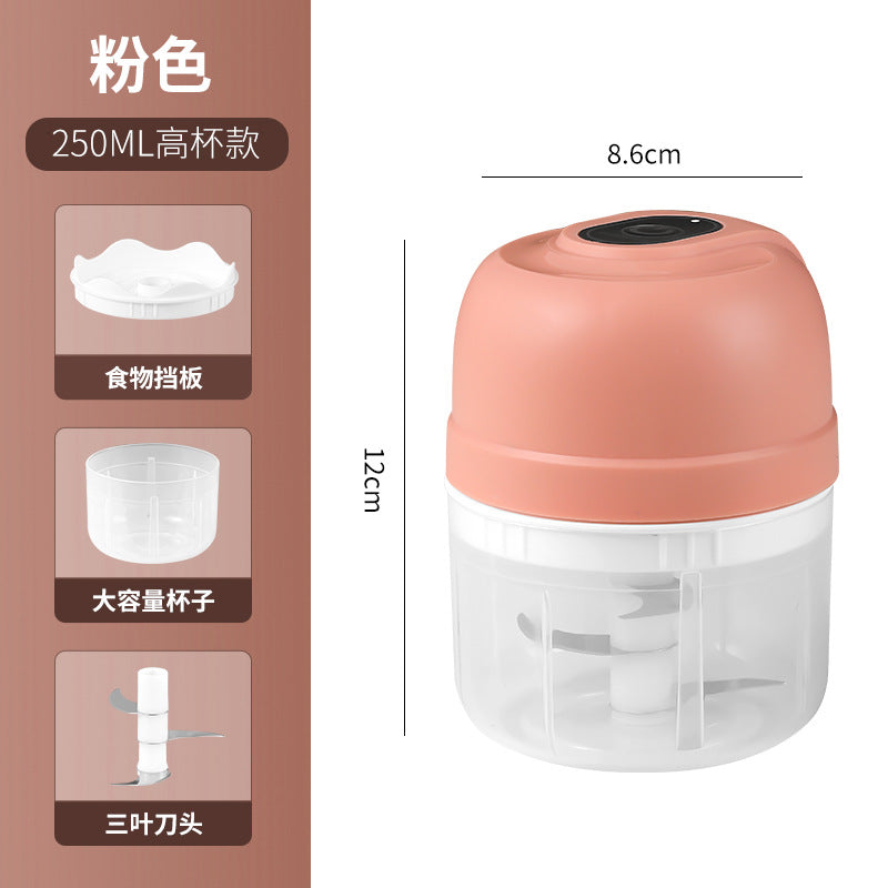 Garlic masher for homesmall electric garlic masher kitchen wireless meat grinder infant portable food supplement food processor