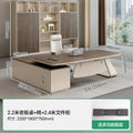 [upgraded e0 board] 2.2m boss table + side cabinet + chair + 2.4m bookcase