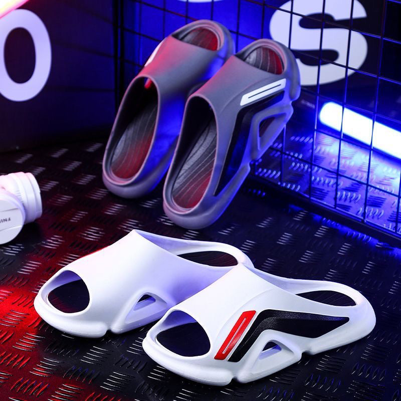2023new arrival slippers for men summeroutwearthick sole step on shit one-line slippers beach trendyinscasual men's slippers